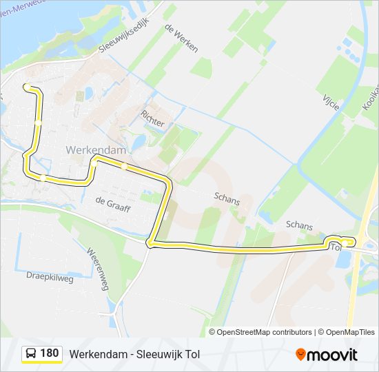 180 Bus Line Map