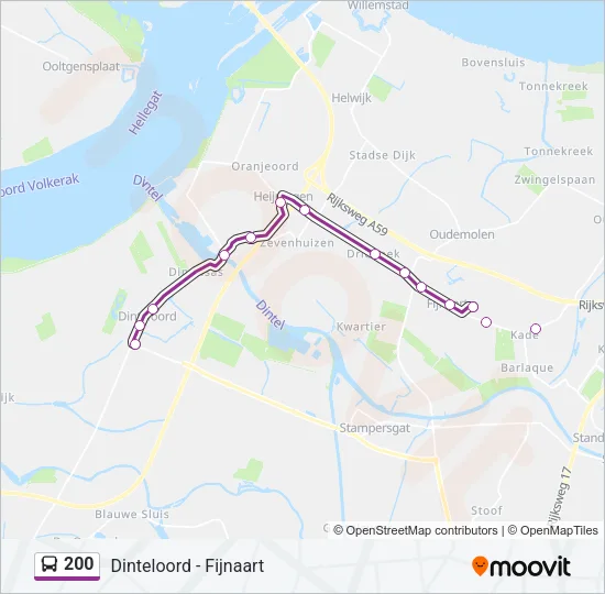 200 Bus Line Map