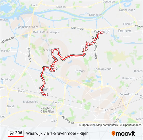206 Bus Line Map