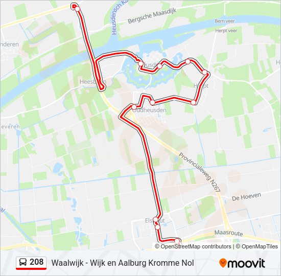 208 Bus Line Map