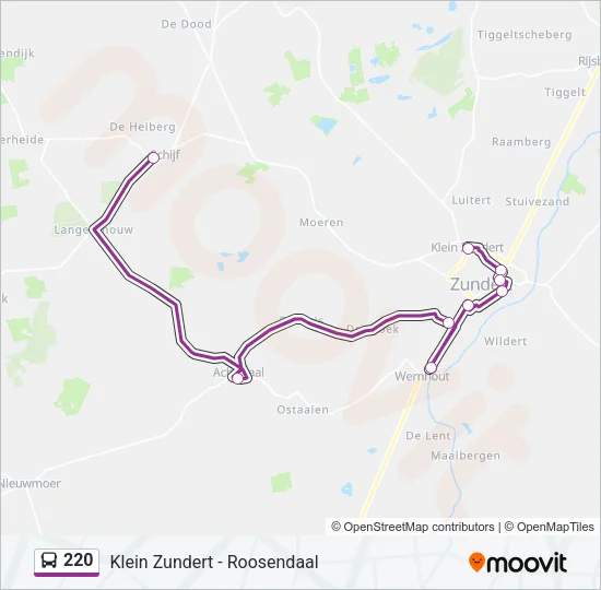 220 Bus Line Map