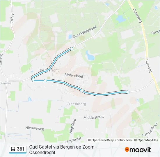 361 Bus Line Map