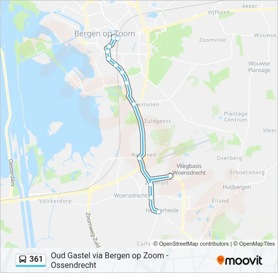 361 Bus Line Map