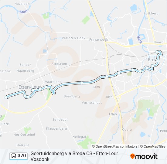 370 Bus Line Map