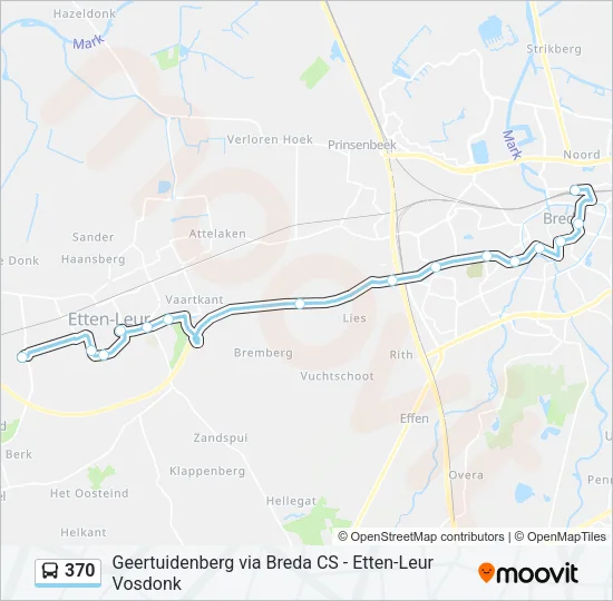 370 Bus Line Map