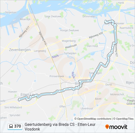 370 Bus Line Map