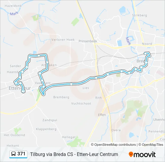 371 Bus Line Map