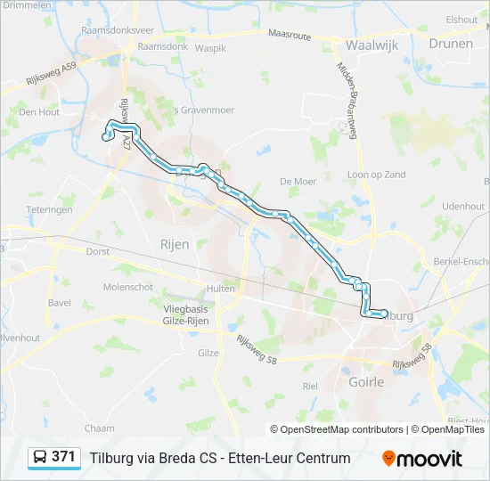 371 Bus Line Map
