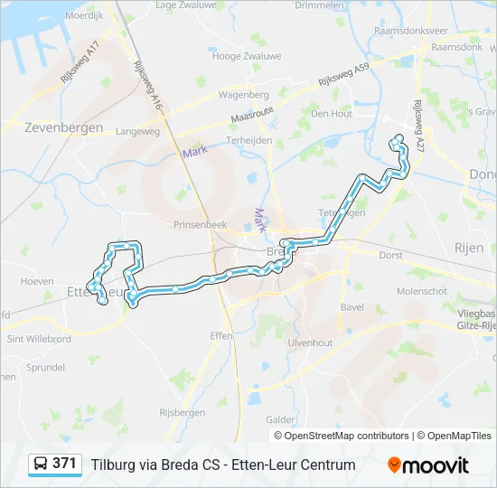 371 Bus Line Map