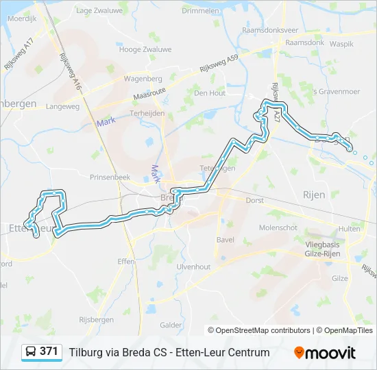 371 Bus Line Map