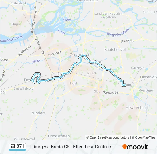 371 Bus Line Map
