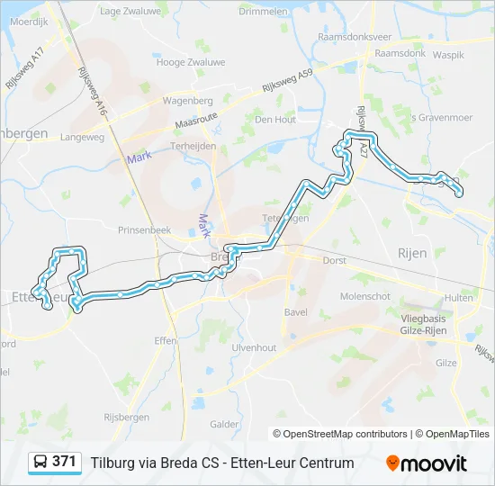 371 Bus Line Map