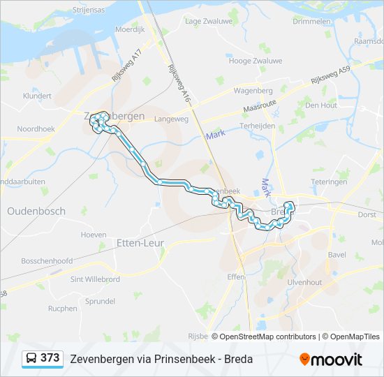 373 Bus Line Map