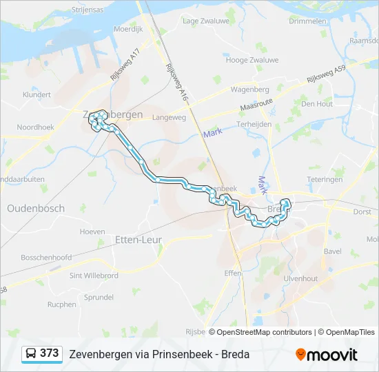 373 Bus Line Map