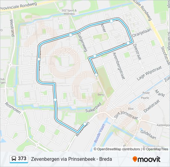 373 Bus Line Map