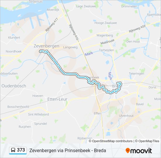 373 Bus Line Map