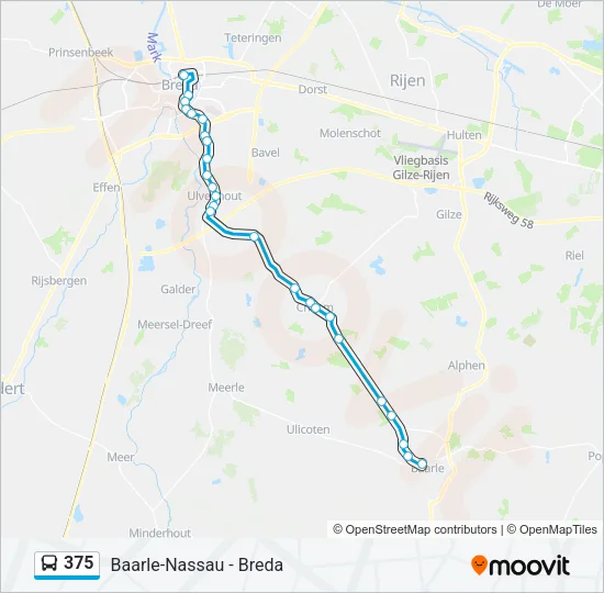 375 Bus Line Map