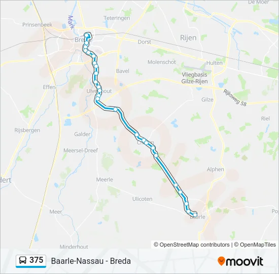 375 Bus Line Map