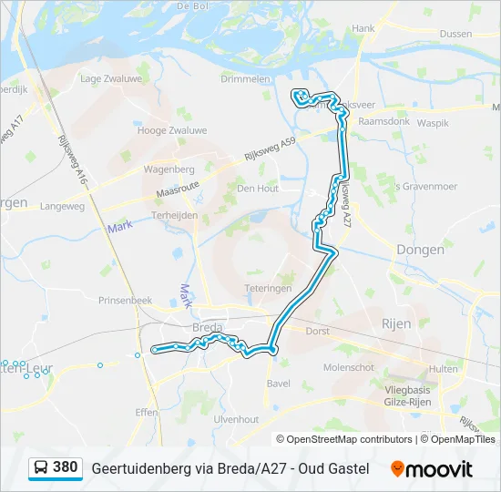 380 Bus Line Map