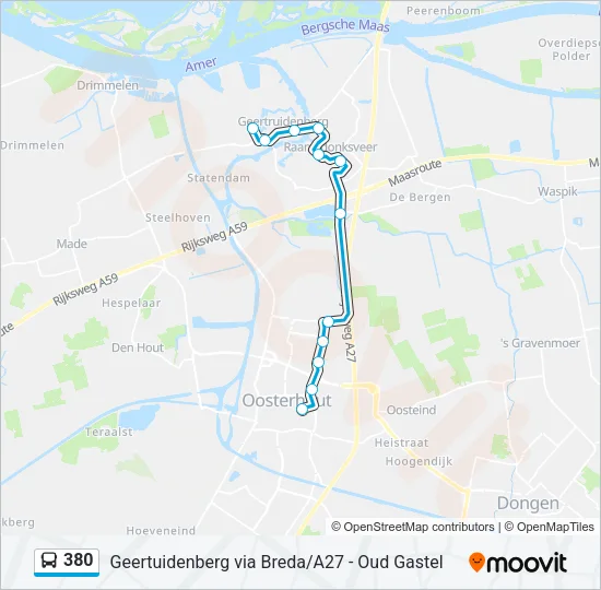 380 Bus Line Map