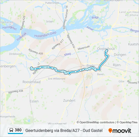 380 Bus Line Map