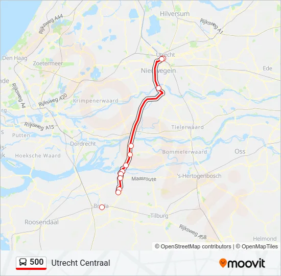 500 Bus Line Map