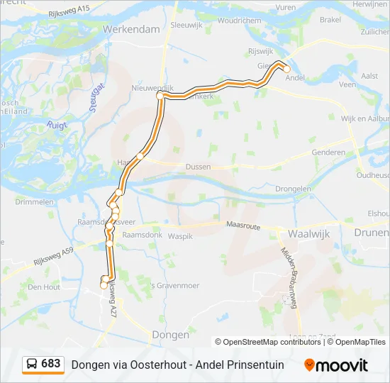 683 Bus Line Map
