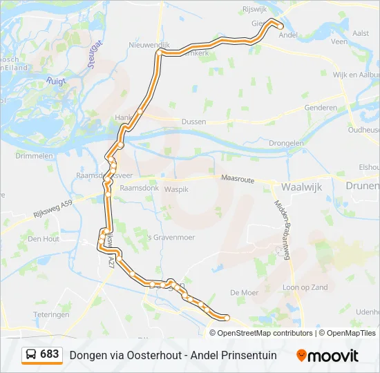 683 Bus Line Map