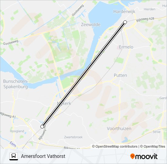 SNELBUS IPV TREIN Bus Line Map