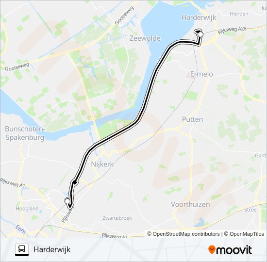 SNELBUS IPV TREIN Bus Line Map