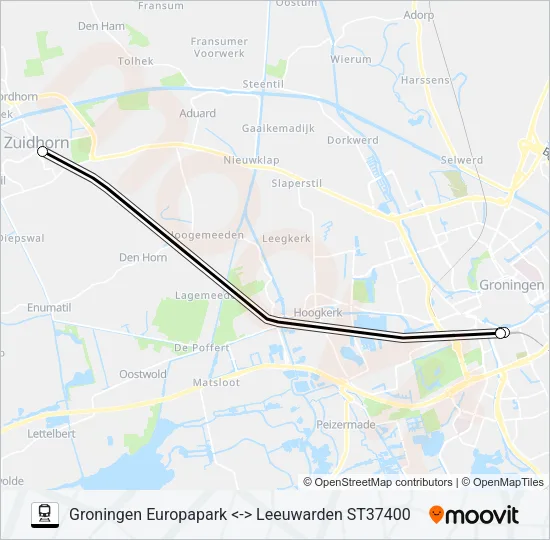 STOPTREIN RS1 Train Line Map