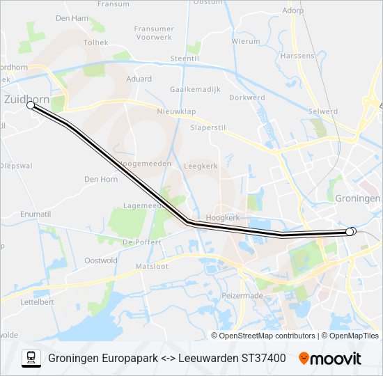STOPTREIN RS1 Train Line Map