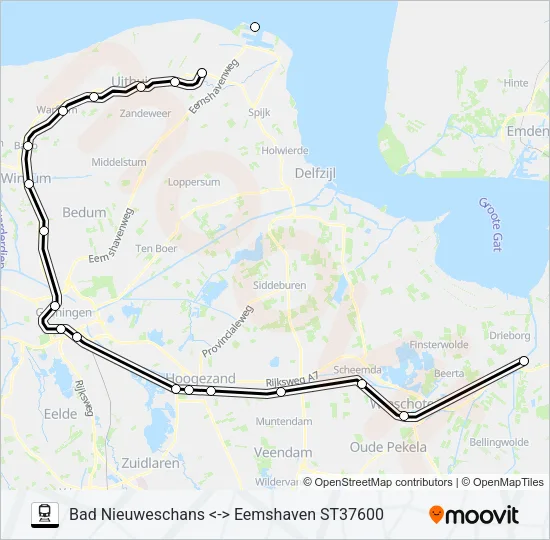 STOPTREIN RS4 Train Line Map
