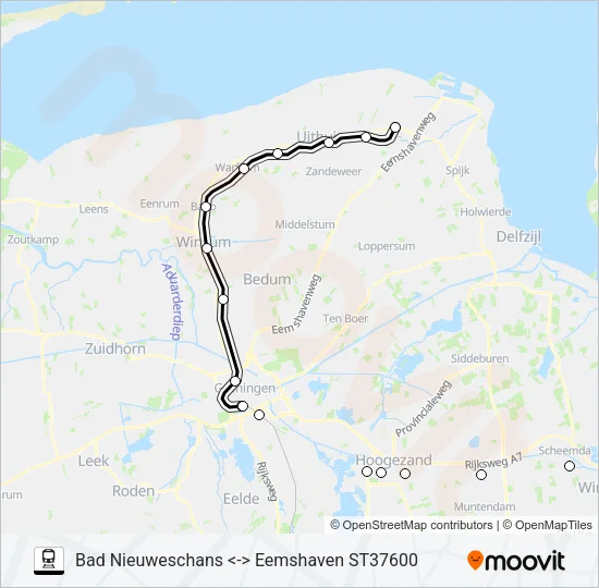 STOPTREIN RS4 Train Line Map