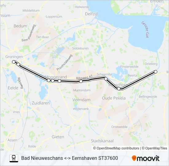 STOPTREIN RS4 Train Line Map