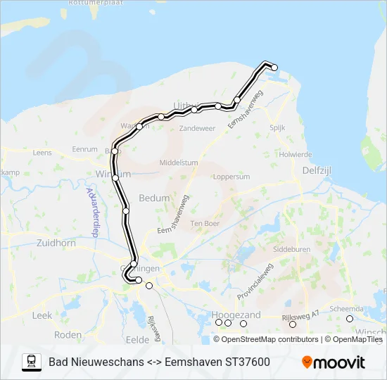 STOPTREIN RS4 Train Line Map
