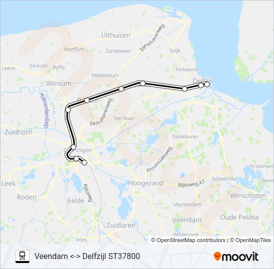 STOPTREIN RS7 Train Line Map