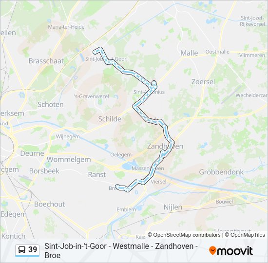 39 Bus Line Map