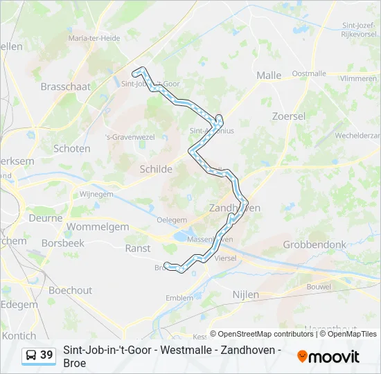 39 Bus Line Map