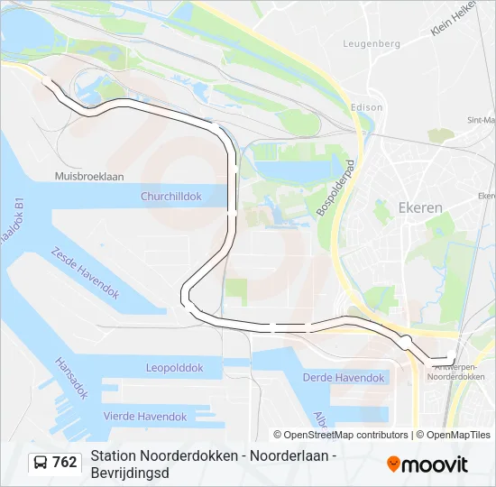 762 Bus Line Map