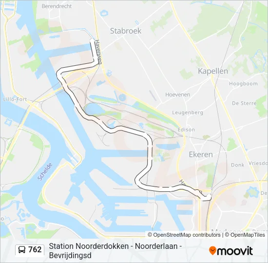 762 Bus Line Map