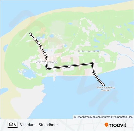 6 Bus Line Map