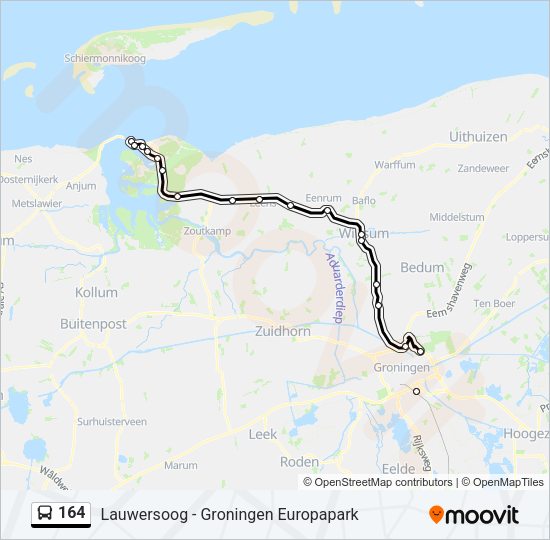 164 Bus Line Map