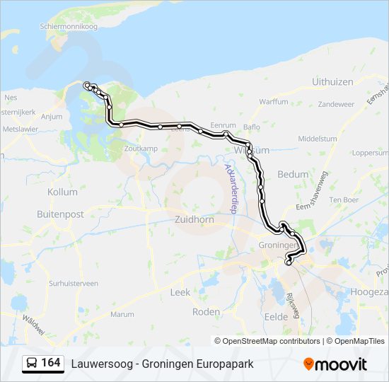 164 Bus Line Map