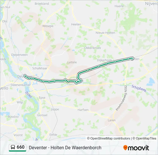 660 Bus Line Map