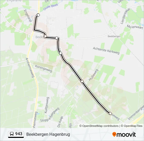 943 Bus Line Map