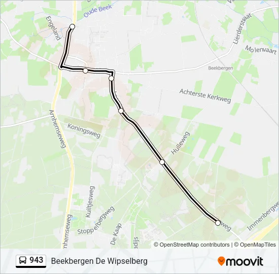 943 Bus Line Map