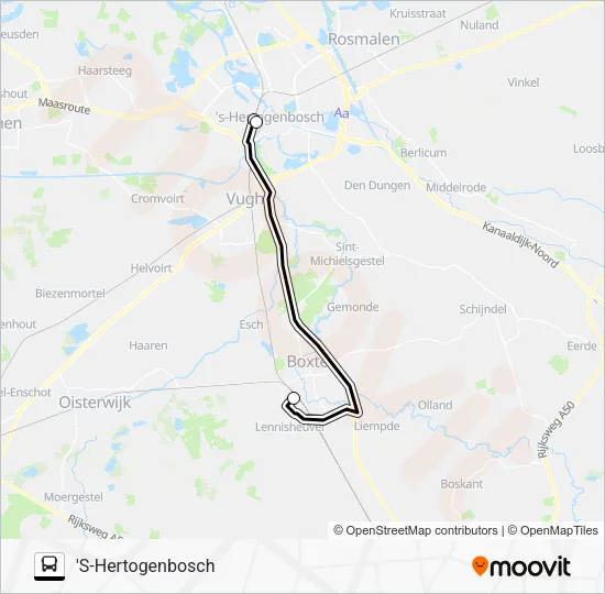 SNELBUS IPV TREIN Bus Line Map