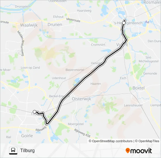 SNELBUS IPV TREIN Bus Line Map
