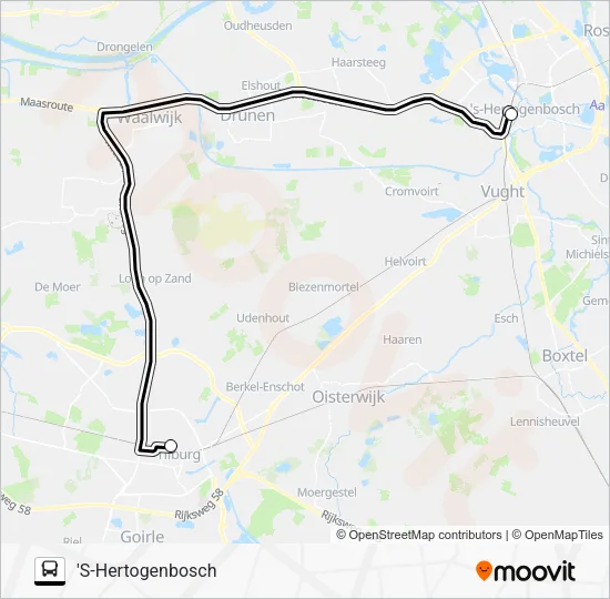 SNELBUS IPV TREIN Bus Line Map